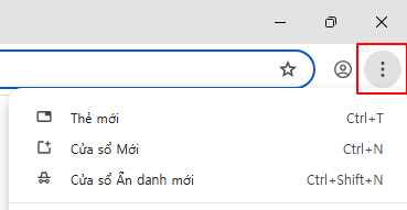 Nút menu Chrome