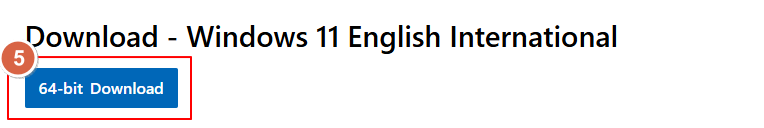 Nút tải Windows 11 64-bit